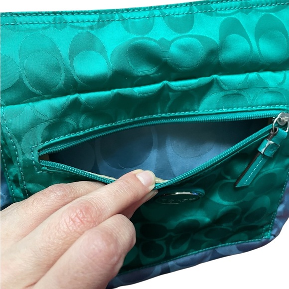 Coach Green and Blue Women's Bag - Picture 5 of 10